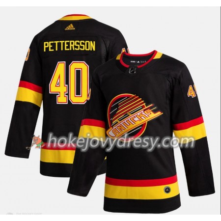 Pánské Hokejový Dres Vancouver Canucks Elias Pettersson 40 Flying Skate Adidas 2019-2020 Černá Authentic